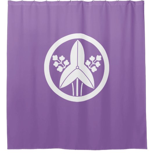 Stehende Pfeilspitze im Kreis Duschvorhang (Vorderseite)