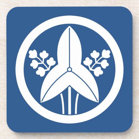 Stehende Pfeilspitze im Kreis Getränkeuntersetzer (Vorderseite)