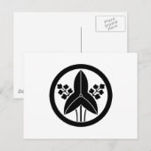 Stehende Pfeilspitze im Kreis Postkarte (Vorne/Hinten)