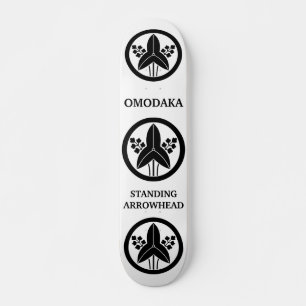 Stehende Pfeilspitze im Kreis Skateboard