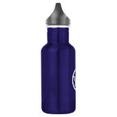 Stehende Pfeilspitze in einem Kreis Edelstahlflasche (Links)