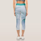 Stehende Räumlichkeiten, Abstraktes türkisfarbenes Capri Leggings (Rückseite)
