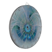 Stehende Räumlichkeiten, Abstraktes türkisfarbenes Dartscheibe (Vorderseite Links)