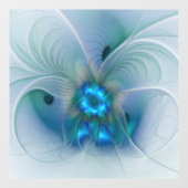 Stehende Räumlichkeiten, Abstraktes türkisfarbenes Fensteraufkleber (Blatt)