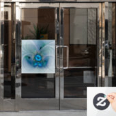Stehende Räumlichkeiten, Abstraktes türkisfarbenes Fensteraufkleber (Büro Tür)