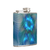 Stehende Räumlichkeiten, Abstraktes türkisfarbenes Flachmann (Rechts)