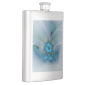 Stehende Räumlichkeiten, Abstraktes türkisfarbenes Flachmann (Rechts)