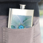 Stehende Räumlichkeiten, Abstraktes türkisfarbenes Flachmann (Beispiel)