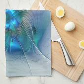 Stehende Räumlichkeiten, Abstraktes türkisfarbenes Geschirrtuch (Viertel Falte)