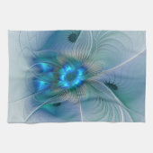 Stehende Räumlichkeiten, Abstraktes türkisfarbenes Geschirrtuch (Horizontal)