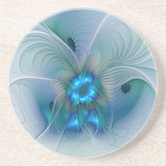 Stehende Räumlichkeiten, Abstraktes türkisfarbenes Getränkeuntersetzer (Vorne)
