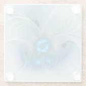 Stehende Räumlichkeiten, Abstraktes türkisfarbenes Glasuntersetzer (Rückseite)