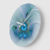 Stehende Räumlichkeiten, Abstraktes türkisfarbenes Große Wanduhr (Winkel)
