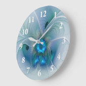 Stehende Räumlichkeiten, Abstraktes türkisfarbenes Große Wanduhr (Winkel)