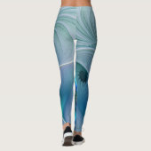 Stehende Räumlichkeiten, Abstraktes türkisfarbenes Leggings (Rückseite)