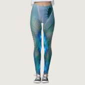 Stehende Räumlichkeiten, Abstraktes türkisfarbenes Leggings (Vorderseite)