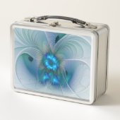 Stehende Räumlichkeiten, Abstraktes türkisfarbenes Metall Lunch Box (Vorderseite)