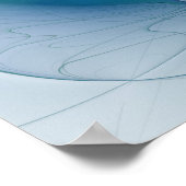 Stehende Räumlichkeiten, Abstraktes türkisfarbenes Poster (Ecke)