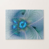 Stehende Räumlichkeiten, Abstraktes türkisfarbenes Puzzle (Horizontal)