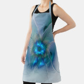 Stehende Räumlichkeiten, Abstraktes türkisfarbenes Schürze (InSitu)