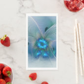 Stehende Räumlichkeiten, Abstraktes türkisfarbenes Serviette (Beispiel)