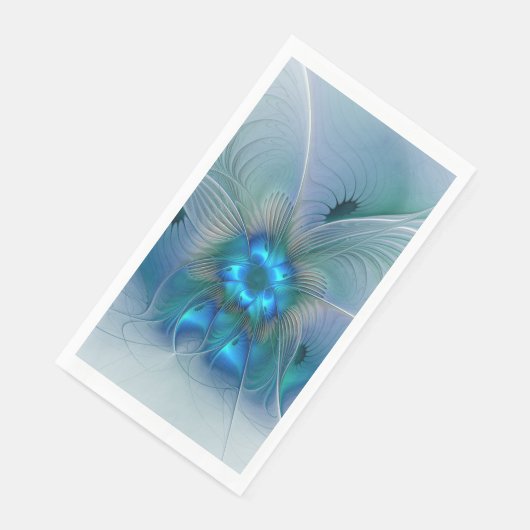 Stehende Räumlichkeiten, Abstraktes türkisfarbenes Serviette (Ecke)