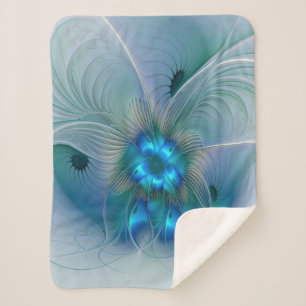 Stehende Räumlichkeiten, Abstraktes türkisfarbenes Sherpadecke