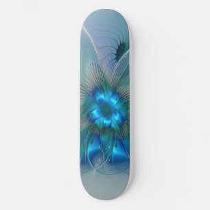 Stehende Räumlichkeiten, Abstraktes türkisfarbenes Skateboard