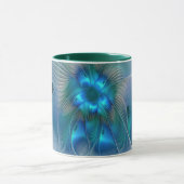 Stehende Räumlichkeiten, Abstraktes türkisfarbenes Tasse (Zentrum)