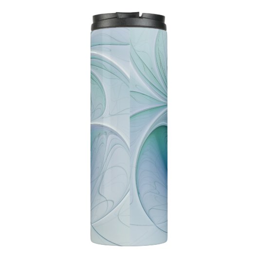 Stehende Räumlichkeiten, Abstraktes türkisfarbenes Thermosbecher (Rückseite)