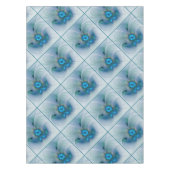 Stehende Räumlichkeiten, Abstraktes türkisfarbenes Tischdecke (Vorderseite)