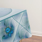 Stehende Räumlichkeiten, Abstraktes türkisfarbenes Tischdecke (Beispiel)