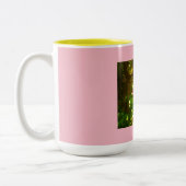 Stehende rosa Blume blüht Zweifarbige Tasse (Links)