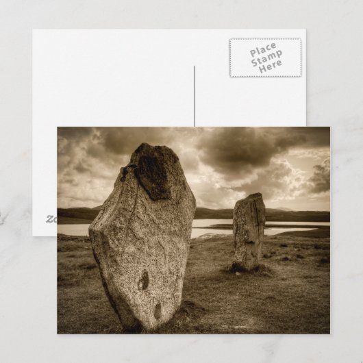 Stehende Steine des Callanish Postkarte (Vorne/Hinten)
