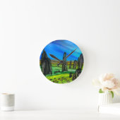 Stehende Steine Runde Wanduhr (Zuhause)