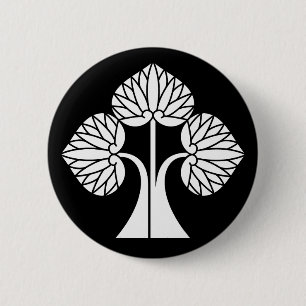 Stehende Stockrosen Button