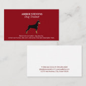 Stehende Tierpflege und Schulung Visitenkarte (Vorne/Hinten)