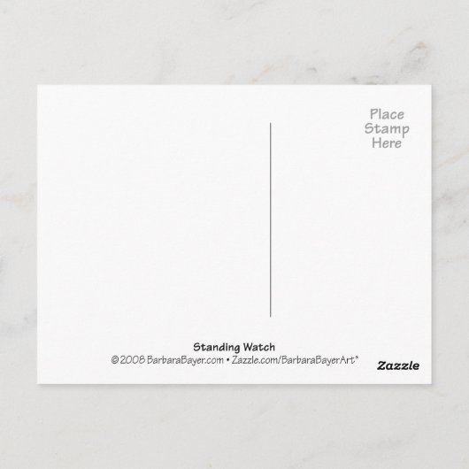 Stehende Uhr Postkarte (Rückseite)