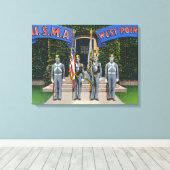 Stehende Warnmeldung des Farbschutzes Leinwanddruck (Insitu (Holzboden))