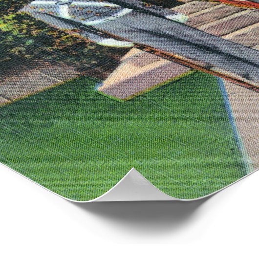 Stehende Warnmeldung des Farbschutzes Poster (Ecke)