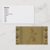 Stehende Zahl eines Adligs, ein Buch, für halten Visitenkarte (Vorne/Hinten)