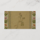 Stehende Zahl eines Adligs, ein Buch, für halten Visitenkarte (Rückseite)