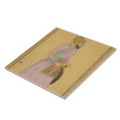 Stehende Zahl eines Mughal Prinzen, vom kleinen Fliese (Seite)