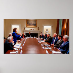 Stehenden bis zum Bully im White House Poster