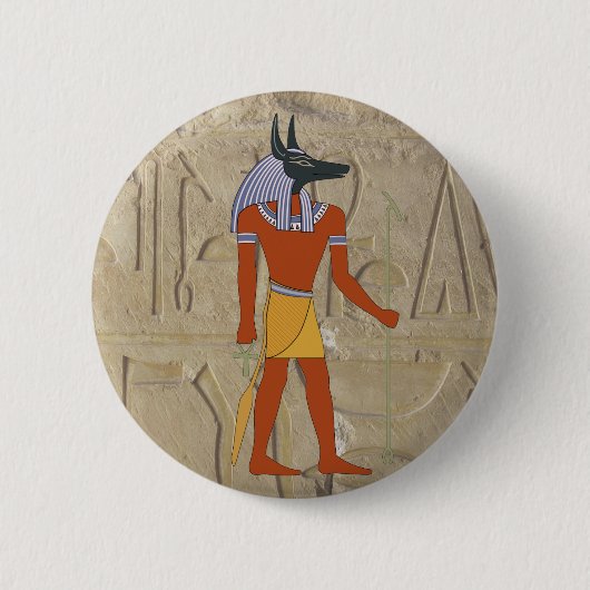Stehender Anubis Knopf Button (Vorderseite)