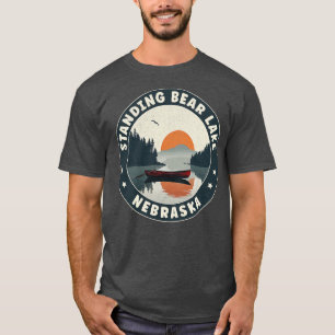 Stehender Bärensee Nebraska Sonnenuntergang T-Shirt