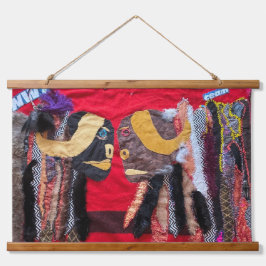 Stehender Boden Wandteppich Mit Holzrahmen