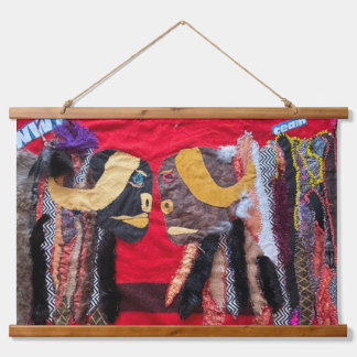 Stehender Boden Wandteppich Mit Holzrahmen