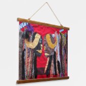 Stehender Boden Wandteppich Mit Holzrahmen (Gewinkelt)