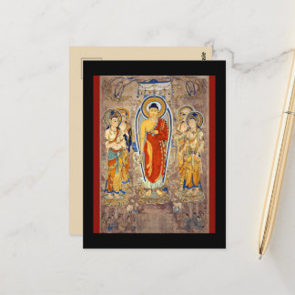 Stehender Buddha Tang-Dynastie Dunhuang Seidenstra Postkarte